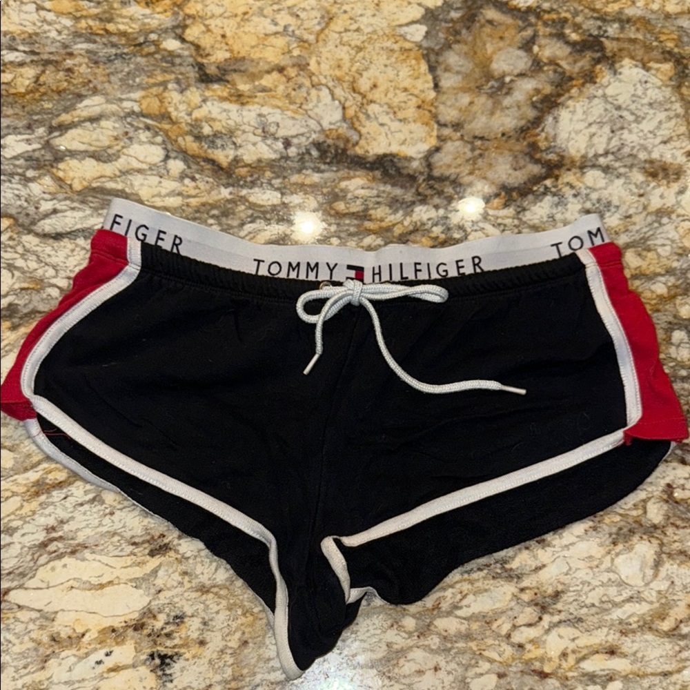 Tommy Hilfiger Black and Red Women's Shorts